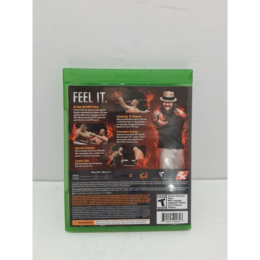 WWE 2K15 Xbox One Video Game Wrestling John Cena 2K Sports 2014